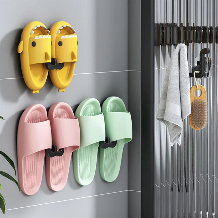 2Pcs%20Slipper%20Hooks%20Bathroom%20Wall%20Mounted%20Punch-Free%20Slipper%20Racks%20Self-Adhesive%20Storage%20Rack%20for%20Slipper%20Shoes%20Hanger%20Holder%20-%20Image%204
