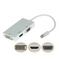 3 In 1 Mini Dp Displayport To Hdmi/Dvi/Vga Display Port Cable Adapter For Converter Cable For Apple Macbook Air Pro Mdp. 