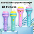 Kids Story Projector Toy - 10Pcs Image Cards, Bedtime Picture Flashlight for Wall Projection Play. 