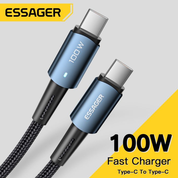 Essager PD100W 60W Type C C to C Cable Fast Charge Mobile Cell Phone Charging Cord Wire For    Macbook iPad