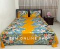 Multicolor King Size Bed sheet With Two Matching Pillow Covers -. 