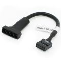 USB 3.0 to USB 2.0 Converter 20 Pin Male to 9 Pin PC Motherboard Female Data Cable Adapter Extend Cord for PC Computer. 