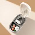 Portable Multiple Pill Cutter with Storage Box Pill Crusher Adjustable Pill Splitter Stainless Steel Cutting Blade. 