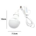 DC5V Led Camping Light 5W Usb Emergency Bulb 3-color Dimmable Hanging Tent Light Barbecue Fishing Repair Outdoor Equipment. 