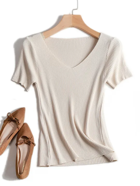 Pullover%20knitted%20Short%20Sleeve%20knitted%20Sweater%20Women%20Spring%20Summer%20Slim%20Basic%20Solid%20Casual%20Base%20Female%20knitting%20shirts%202026%20Korea%20-%20Image%206