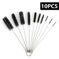 10PCS Cleaning Brush Set Multifunctional Detail Nylon Brushes for Straw/Lab Tube/Sippy Cup/Pipe/Keyboard/Spray Gun/Tool Cleaning.