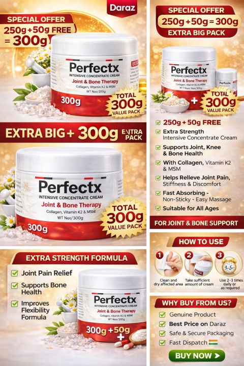 Perfectx Joint & Bone Therapy Cream 300g (250g + 50g FREE) | Extra ...