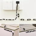20pc Self Stick Cable Clips Organizer Self-Adhesive Drop Wire Holder Cord Management Line Buckle Clamp Table Wall Fixer Fastener. 