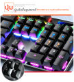 🔥Cheapest loud press keyboard🔥Original keyboard gaming keyboard blue switch mechanical keyboard gaming keyboard blue Switch gaming keyboard notebook keyboard gaming computer keyboard gaming keyboard Thai keyboard blue switch. 