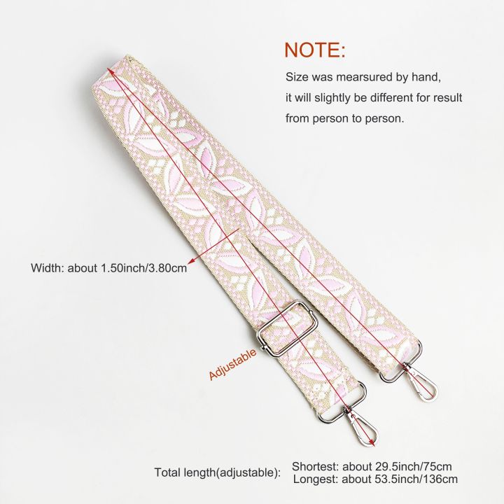 1%20Piece%201.50inch%20Wide%20Adjustable%20Handbag%20Purse%20Strap%20Replacement%20Crossbody%20Shoulder%20Strap%20Magnolia%20Pattern%20Jacquarded%20%20%20Strap%20-%20Image%205