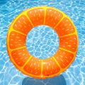 1PC Inflatable Thickened Orange-Shaped Pool Float, Summer Adult Orange Swim Ring for Beach and Pool Parties.