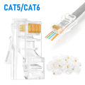 10/20/30/50Pcs Pass Through RJ45 Cat6/Cat5e Connectors Crystal End 8P8C Crimp UTP Standard Ethernet Network Modular Plug.