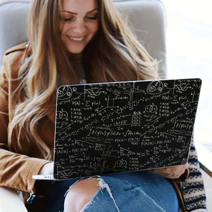 2-Piece Math Formula Pattern Laptop Stickers for Glass, Plastic, and Metal Surfaces, Durable and Scratch Resistant, Vehicle Deca