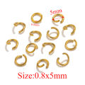 100pcs PVD Gold Plated Stainless Steel Open Jump Rings Connectors for DIY Jewelry Making Split Ring Jewelry Findings Accessoires. 