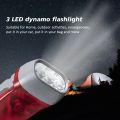 Mini Hand 3 Colors Pressing Dynamo Crank Wind Power Up Flashlight Self Generating Torch LED Camping Lamp Light for Outdoor Home. 