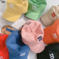 Cotton Baseball Cap For Children Fashion M Letter Embroidered Cute Kids Caps Summer Sunscreen Girls Boy Baby Hat 1-6Y. 