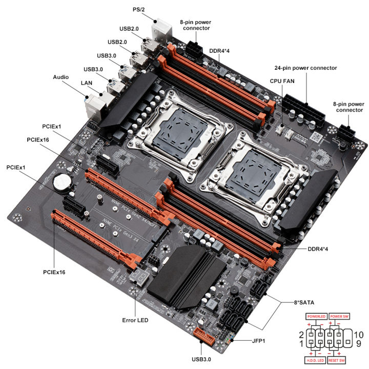 SOYO%20X99%20Dual%20Gaming%20Motherboard%20E5%202680%20V4*2%20CPU%20DDR4%20RAM%2016GB(8G*2)%20LGA2011-3%20Kit%20Intel%20Comb%20M.2%20Desktop%20Computer%20PCIe%2016*2.0%20-%20Image%204
