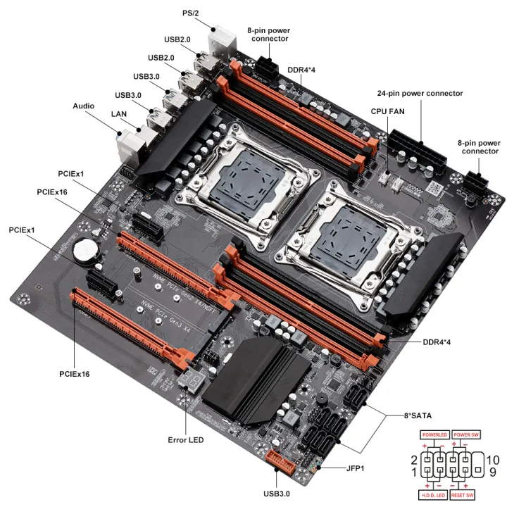 SOYO%20X99%20Dual%20Gaming%20Motherboard%20E5%202680%20V4*2%20CPU%20DDR4%20RAM%2016GB(8G*2)%20LGA2011-3%20Kit%20Intel%20Comb%20M.2%20Desktop%20Computer%20PCIe%2016*2.0%20-%20Image%204