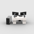 MOC Furniture Desktop Game Computer Table Desk Building Blocks Toys for Children Assemble Bricks Parts Educational Kids Toy Gift.