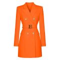 Women's Long Sleeve Buttons Double Blazer Jacket Women 2026 New Office Lady Designer Breasted Belted Blazer Dress Spring Autumn. 