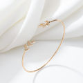 Minimalist Peach Heart Leaf Bracelet Versatile with Adjustable Opening Fashionable Hollow out Accessories. 