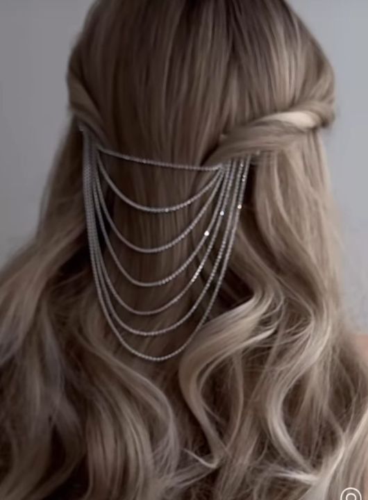 Hair rhinestone chains clips girls hairpins latest fashion accessories