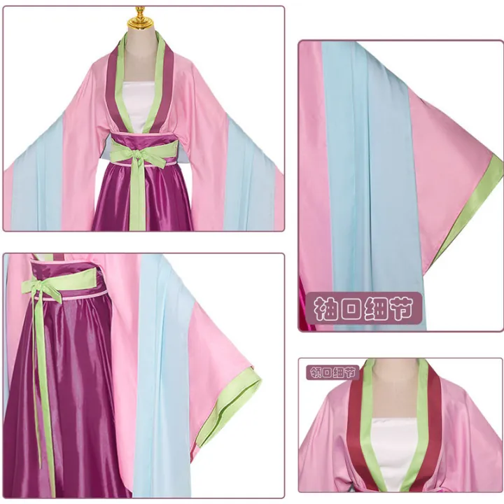 Maomao%20Cosplay%20Costume%20Wig%20Anime%20The%20Apothecary%20Mao%20Mao%20Plus%20Size%20Pink%20Dress%20Halloween%20Party%20for%20Women%20-%20Image%207