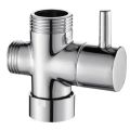 New G1/2in 3 Way ABS Diverter Valve T Adapter Converter Chromefor Shower Head Diverter Valve Three-way Water Distribution Valve. 