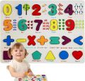 Best Quality Wooden Number  Puzzles with Pictures for Children, Educational Learning Puzzle Board Toy (Multi-colour) Wood puzzles for Toddlers, Learning Puzzles Toys for Preschool Year Old Birthday S Numbers Board. 