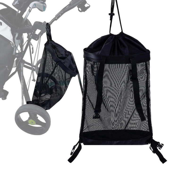 Trolley Net Bag Universal Golf Push Cart Mesh Bag Push Cart Organizer Golf Cart Back Storage Bag For Golf Golf Accessories