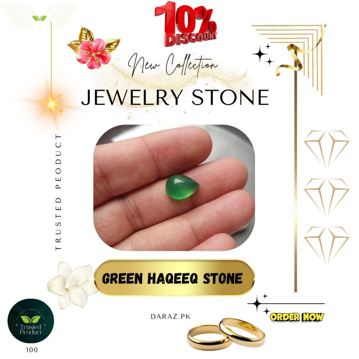 100% Green Haqqeq Stone
