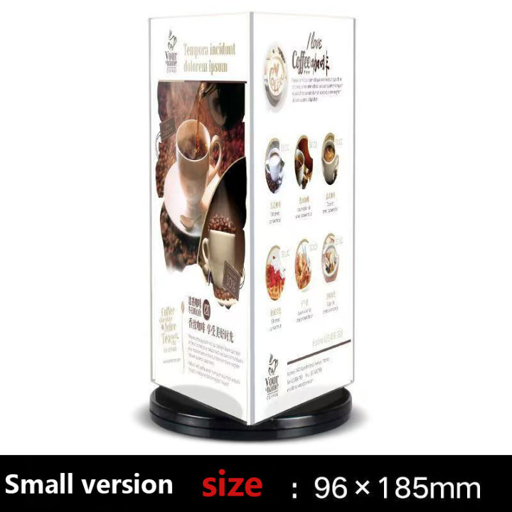 Rotating Tri Flyer Display 3-sided 360 degree rotating table acrylic sign stand display stand ...