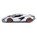 Lamborghini Sian White with Gold Rims 1:18 Scale Diecast Model Car Bburago. 