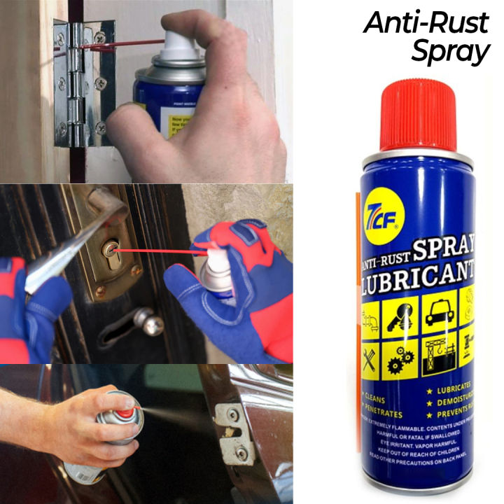 7CF Anti Rust Cleaning Remover Protection Zang Cleaner Spray Lubricant For Car Bike Household Door Hinges Steel Metal Parts (Size: 110ml/235ml/450ml)