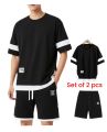 ShopMee Summer Men' Stylish Combo Set Of Half-Pant And Tshirt. 