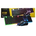 T-Wolf TF200/TF230 Wired Keyboard & Mouse Set 104 Keys USB Wired Keyboard 2400DPI Mouse RGB Backlit Gaming Keyboard Mouse Combo. 