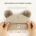 Winter Children Warm Baby Knitted Hats with Pom Pom Kids Knit Beanie Hats Solid Color Children's Hat for Boys Girls Accessories. 