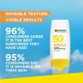 Garnier Super UV Invisible Serum Sunscreen SPF 50 PA++++ for UVA/B Broad Spectrum | Lightweight with Vitamin C | No White Cast | For All Skin Types (Oily, Dry, Acne-Prone) |. 