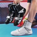 Wrestling Shoes Men 2025 High Top Professional Breathable Mesh Boxing Shoes Wrestling Fighting Sanda Weightlifting Squat Shoes. 