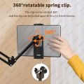 Tablet Holder for Bed with 90cm Metal Arm iPad Stand Tablet Bracket 360° Rotating Bed Phone Mount for 4.5~12.9 inch Phone Tablet.
