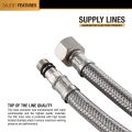 Basin sink vanity mixer connection pipe 18" and 24"  length pakistani moti choori hose pipe premium quality high pressure brass nozzle kitchen bathroom washroom cold hot water supply pipe hose. 