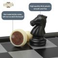 Magnetic Chess Board Black & White Game Set for Family and Friends. Mind Power Game. 