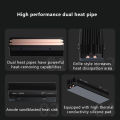 COOLLEO M.2 2280 SSD Heat sink with 14.8W/MK Thermal Pad 2 Heat Pipes Solid State Drive Radiator For M.2 NVMe 2280 SSD Cooler. 