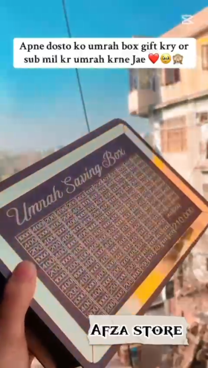 Umrah bike karbala Saving Box - Wooden Umrah Saving Box - 280 Days Savings Plan - Islamic Halal Money Jar for Hajj & Umrah - Daily Pilgrimage Savings Tracker - Gift for Muslims Money Saving Box