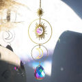 1Pc Sparkling Star Moon CrystalSun ChaserWind ChimesPerfect forHome Decor Wedding Party Hanging and Outdoor Garden Rainbow Maker. 