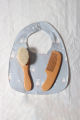 baby comb brush set newborn  set Natural Wool beech Wooden Comb baby bib pacifier clip  Kids  Baby Hair Brush. 