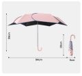 LIGHTWEIGHT Manual Opening Petal Umbrella, Anti-Uv, Foldable Umbrella (Manual opening and closing).