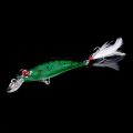 10pcs Larser Minnow Fishing Lures Set Catch Bass Faster with Feather Hook Artificial Bait Crankbait 9cm/7g.