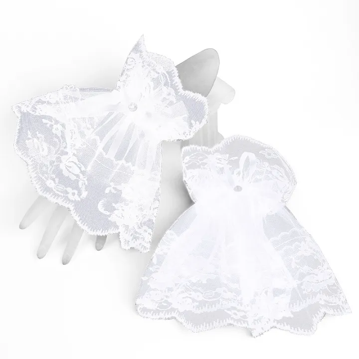 Women%20Short%20Arm%20Sleeves%20Lace%20Wrist%20Cuffs%20Bracelets%20Solid%20Black%20White%20Gloves%20Gothic%20Fingerless%20Gloves%20Bowknot%20Fashion%20Glove1%20-%20Image%202