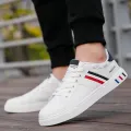 New Men's Casual Shoes Lightweight Breathable Men Shoes Flat Lace-Up Men Sneakers White Business Travel Unisex Tenis Masculino. 
